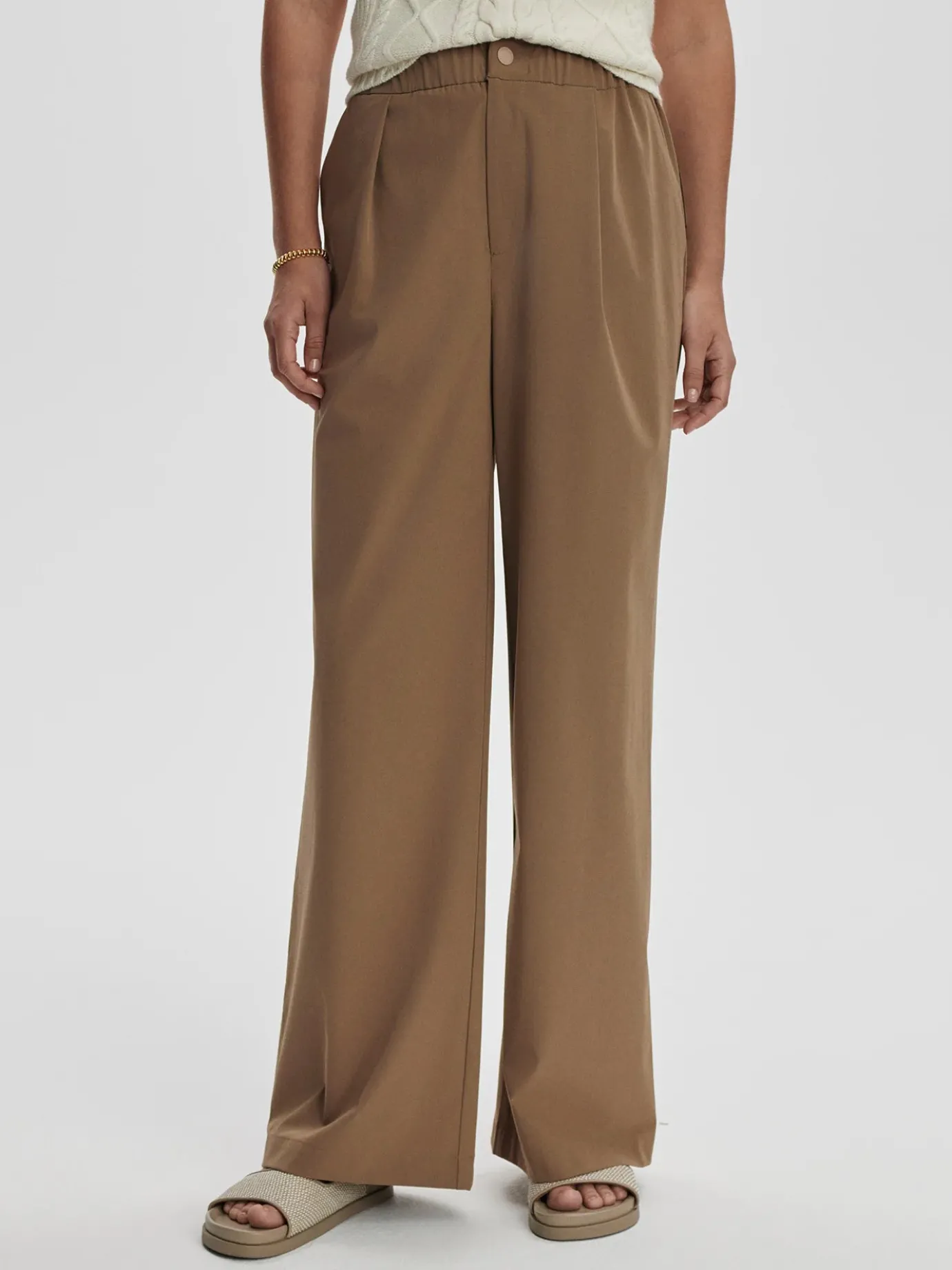 Kayson Taupe Stone Wide Leg Pant 29.5"