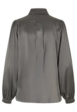 Kikki Anchor Grey Blouse with Bow