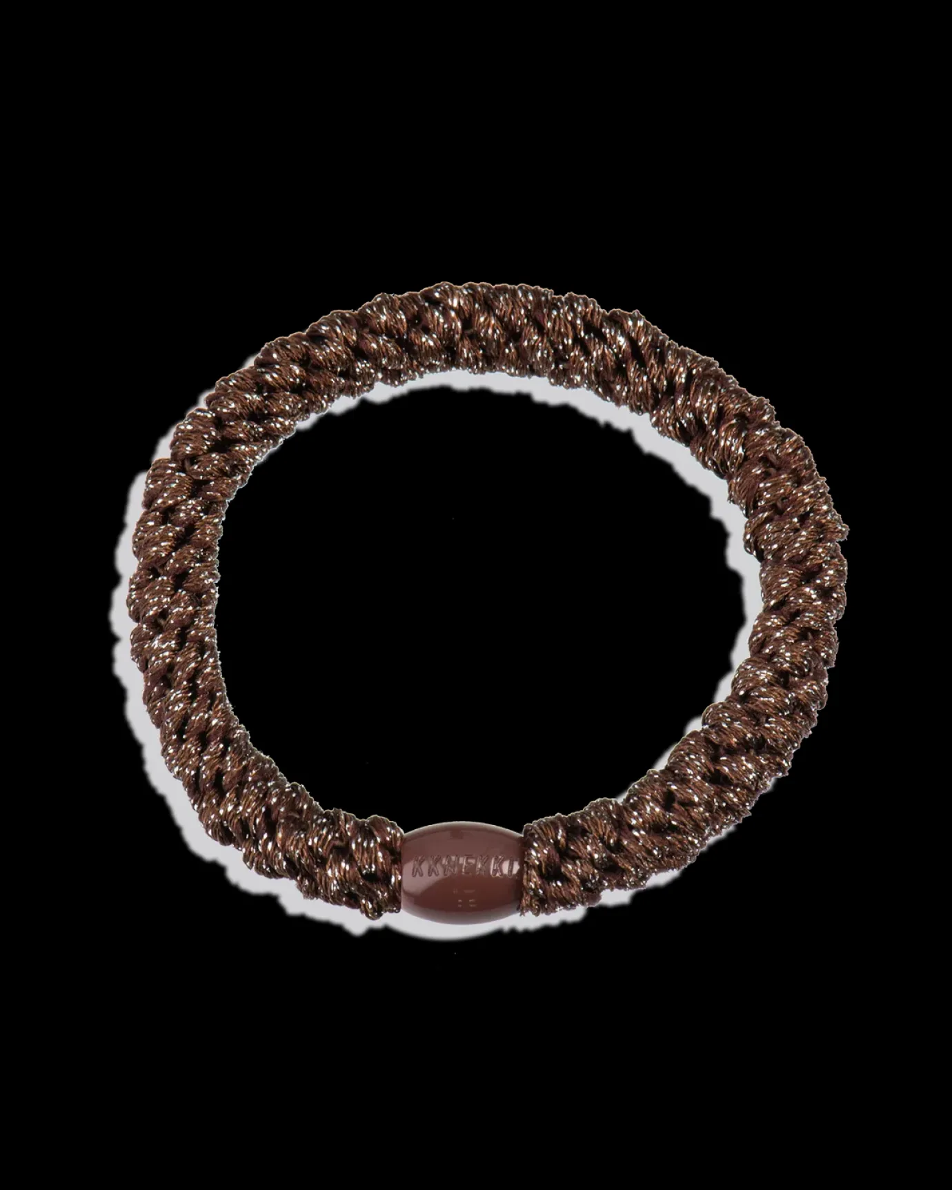 KKNEKKI Hair Tie Brown Glitter