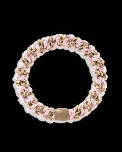 KKNEKKI Hair Tie Light Pink Beige Glitter