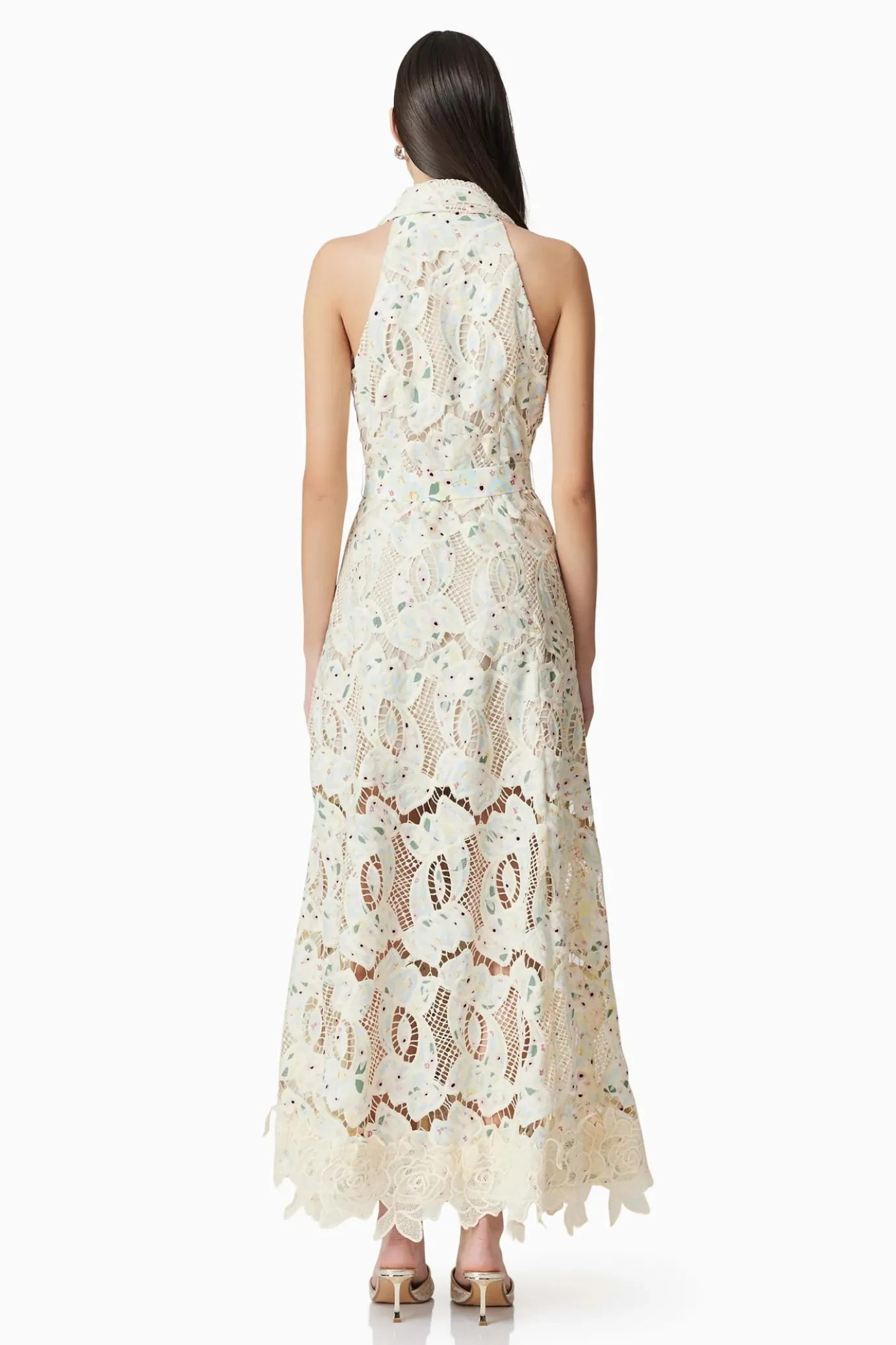 Kyla Floral Maxi Dress in White