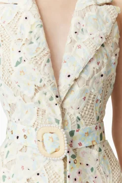 Kyla Floral Maxi Dress in White