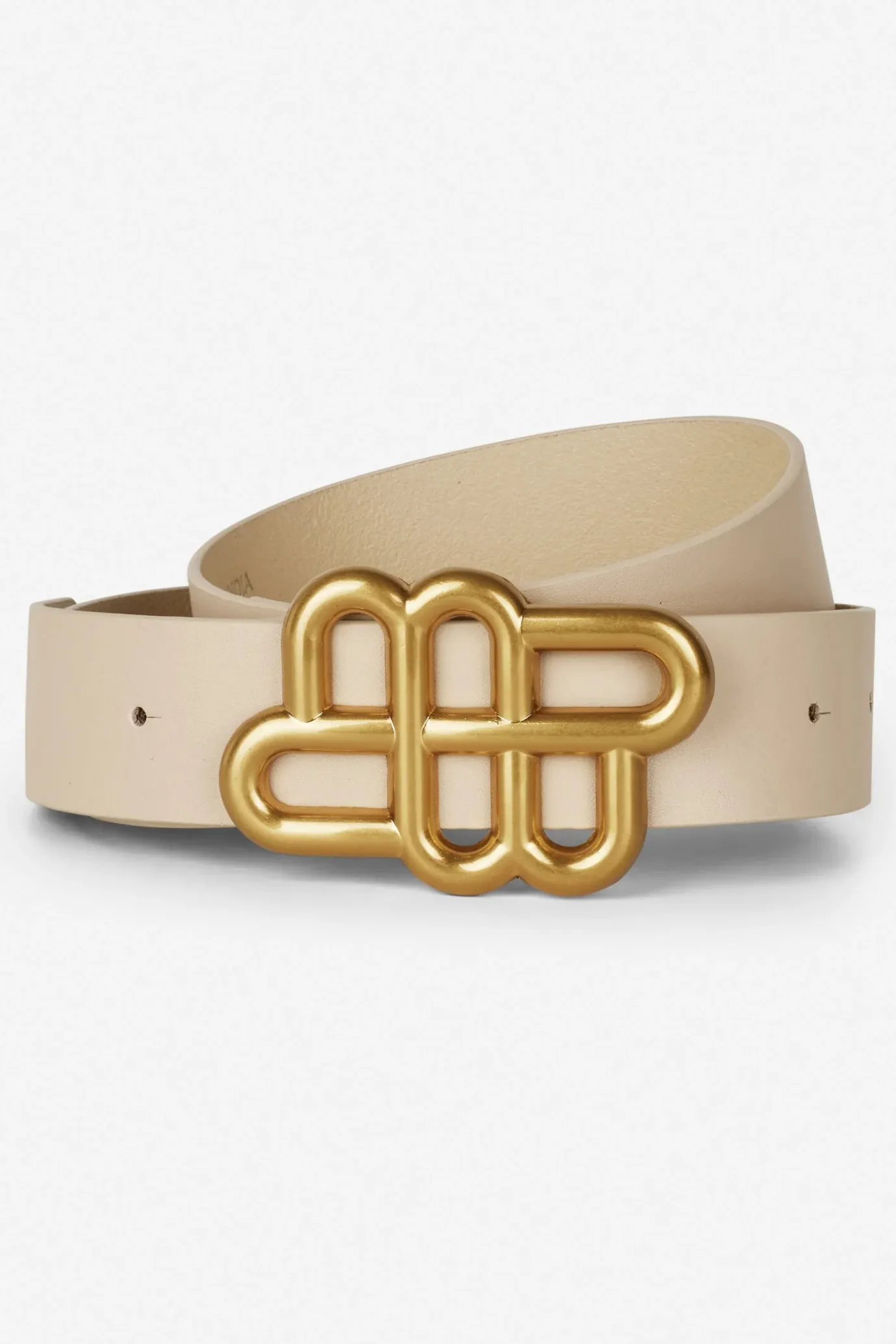 Latter Beige Leather Belt