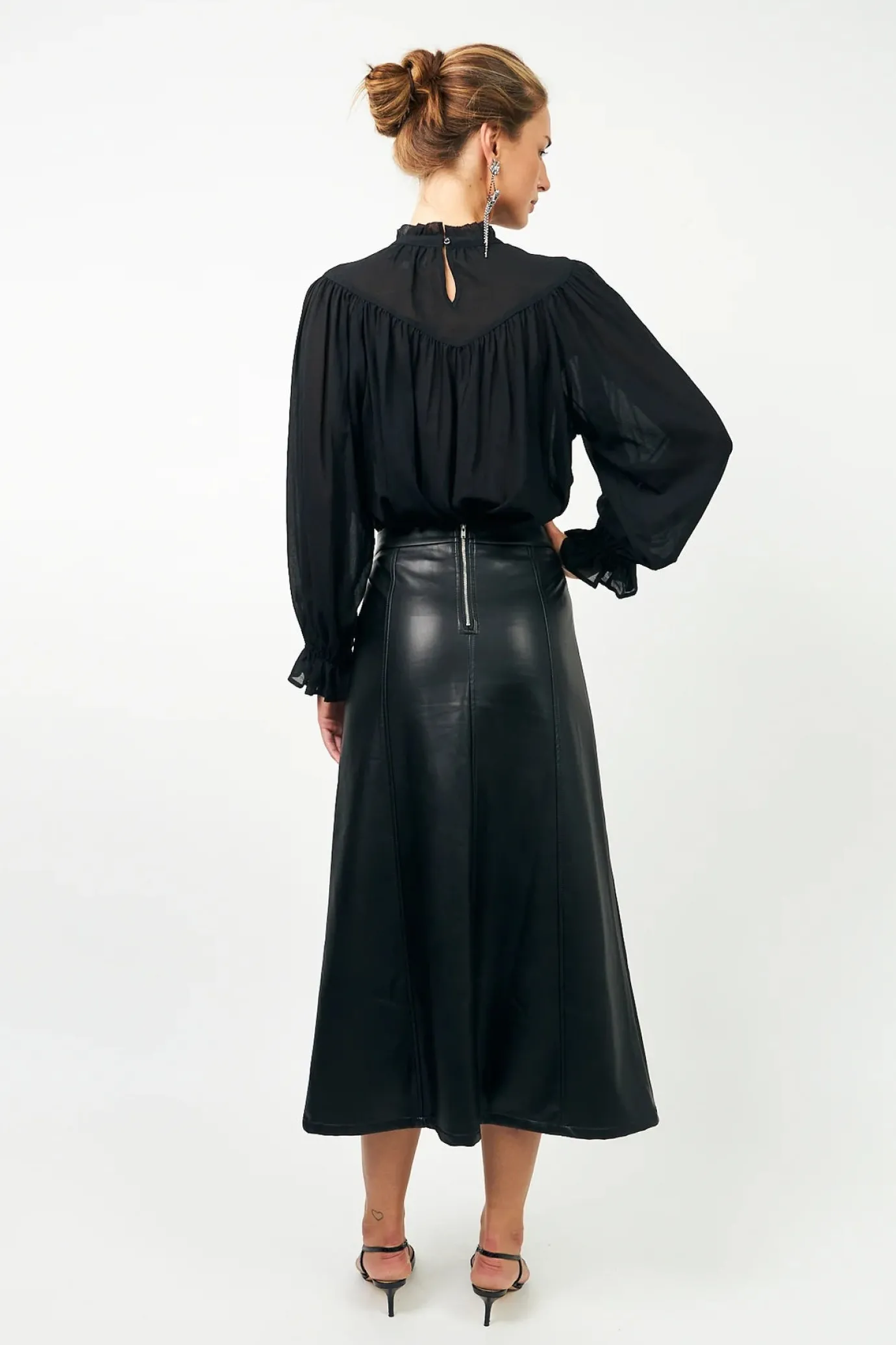 Lazise Black Maxi Skirt