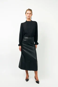 Lazise Black Maxi Skirt