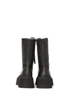 Leather Lace Up & Zip Boots