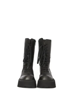 Leather Lace Up & Zip Boots