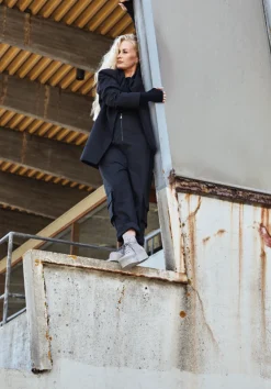 Light Grey Suede Platform Desert Boot