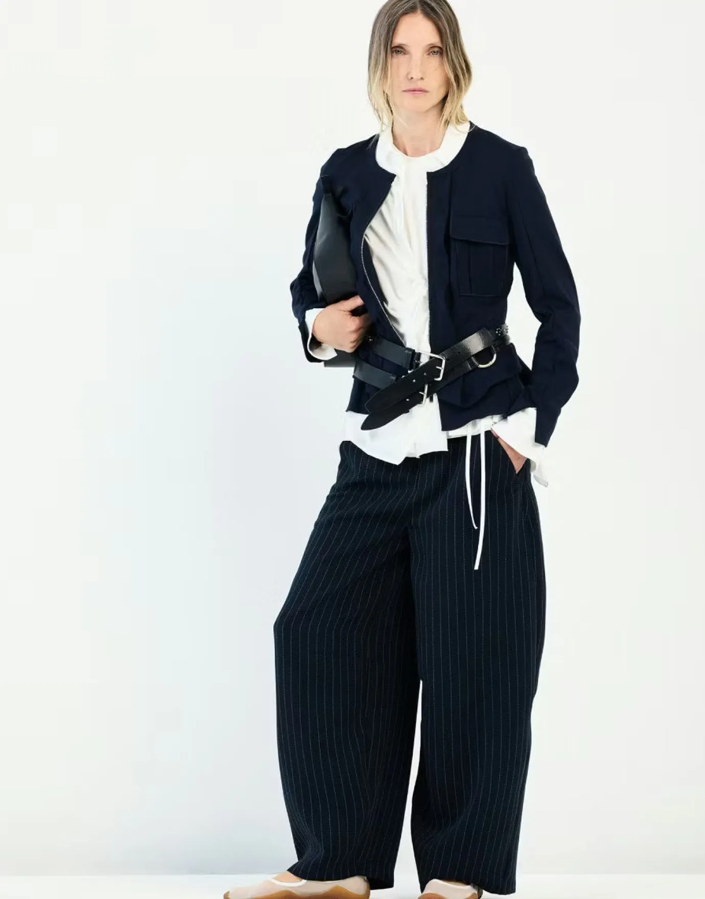Limbo Pinstripe Lantern Trousers