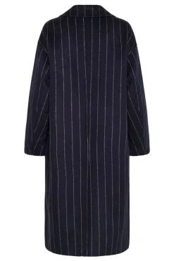 Lorelais Navy Pinstripe Coat