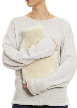 Luxury Cream Best Sheepskin Hot Water bottle