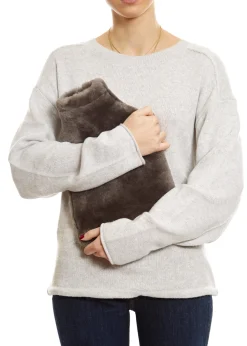 Luxury Grey Sheepskin Hot Water Bottle