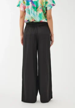Margo Black Silk Wide Leg Pants