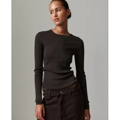 Mariana Expresso Melange Daily Elements Ribbed Sweater