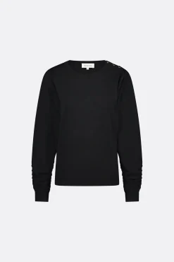 Molly Black Scrunch Pullover