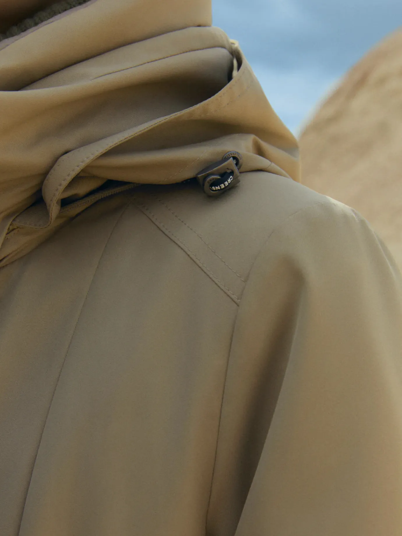 Molly Waterproof Pleated Clay Raincoat