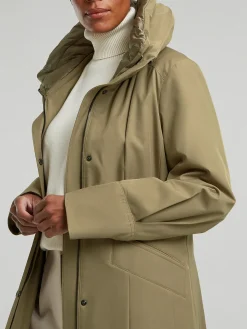 Molly Waterproof Pleated Clay Raincoat