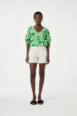 Nacha Green Glow Bali Palms Top