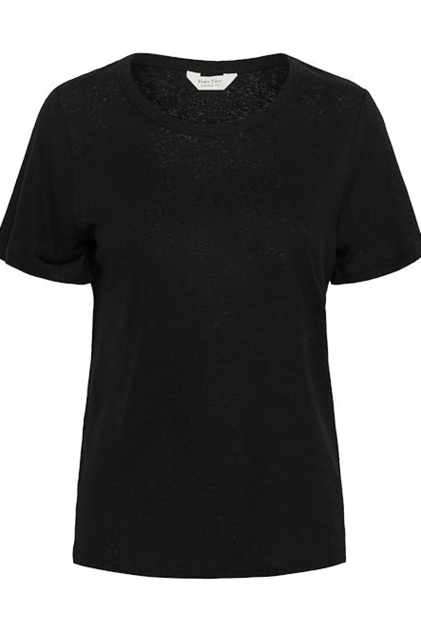 Nacima Black Linen Mix T Shirt
