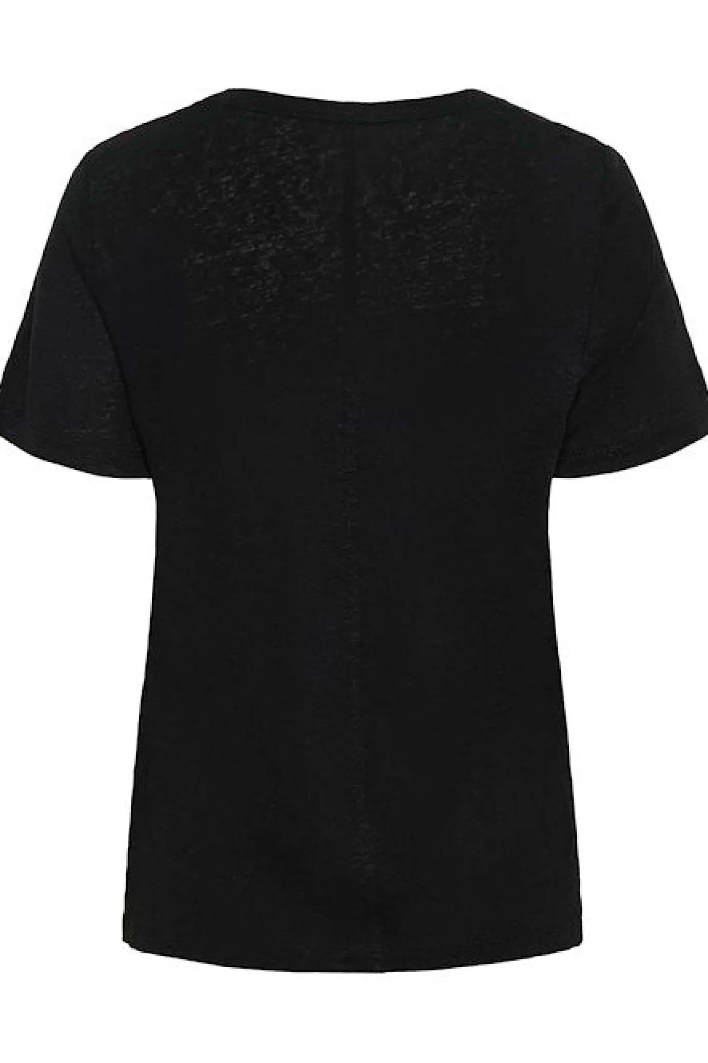 Nacima Black Linen Mix T Shirt