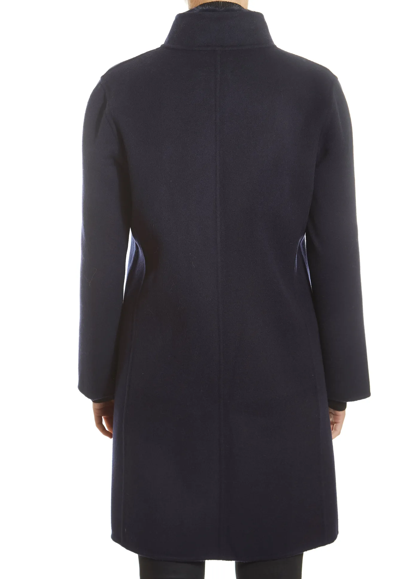 Navy 2 Piece Gilet and Coat with Mink Trim