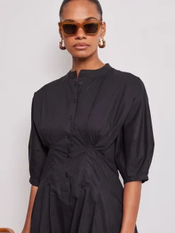 Nova Black Popplin Dress