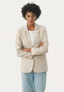 Nyan Beige Linen Blazer