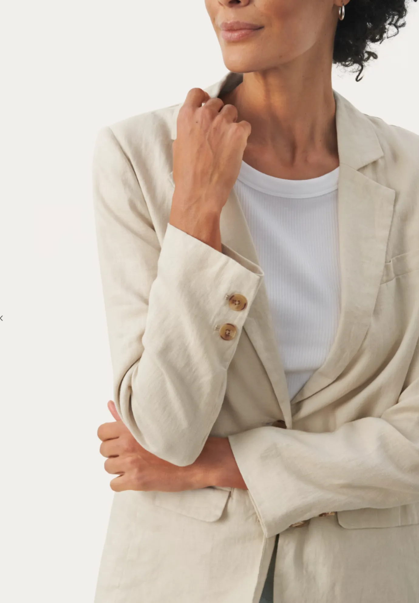 Nyan Beige Linen Blazer