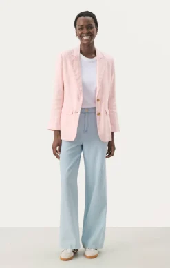 Nyan Pink Linen Blazer