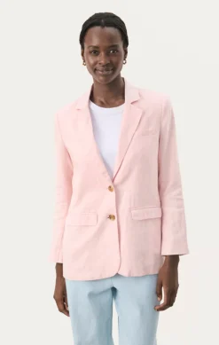 Nyan Pink Linen Blazer