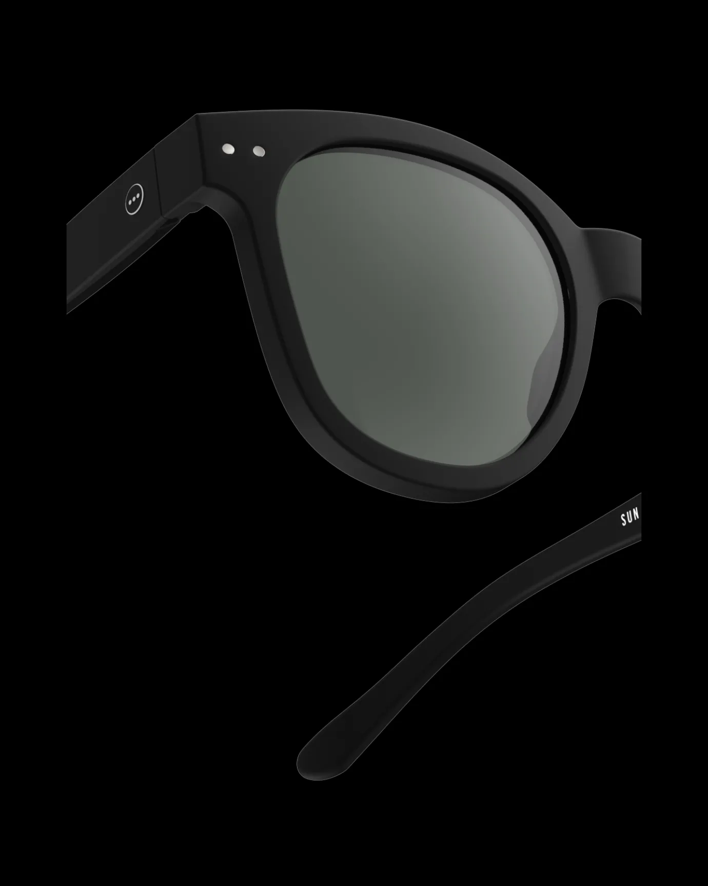 Oversized Black Trapeze Sunglasses
