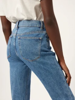 'Patti' Blue Rapid Vintage High Rise Straight Jeans