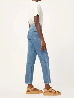 'Patti' Blue Rapid Vintage High Rise Straight Jeans