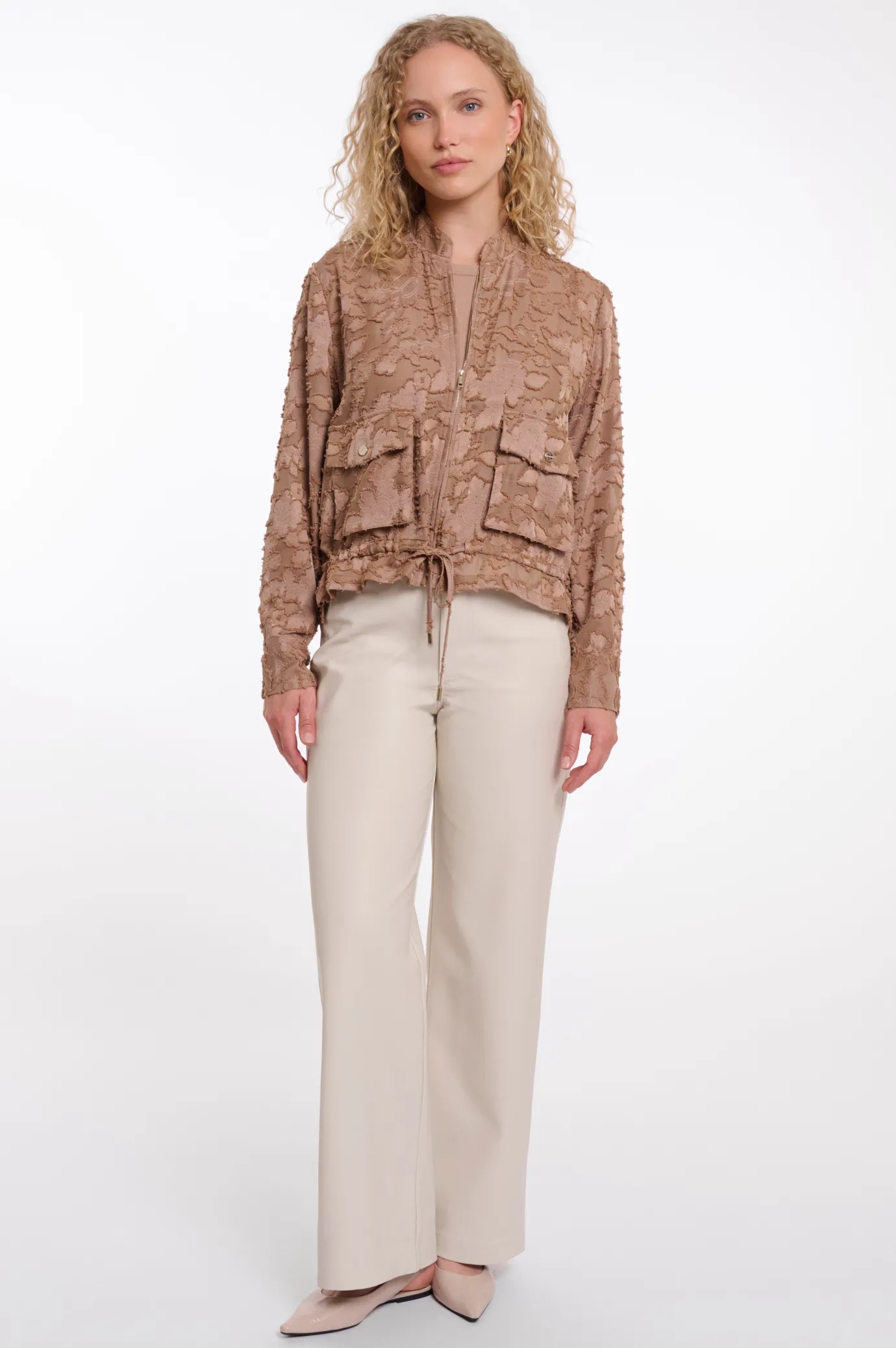 Priori Rosey Brown Zip Jacket