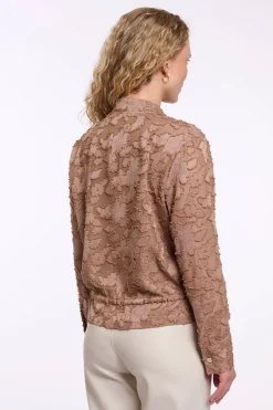 Priori Rosey Brown Zip Jacket