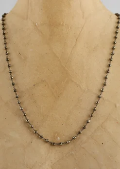Pyrite Rosario Stone Necklace
