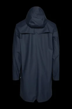 Rains Navy Long Jacket