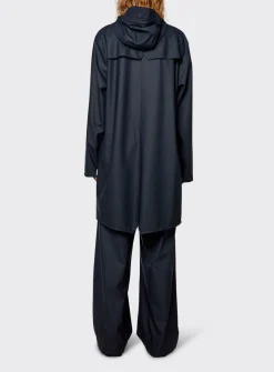 Rains Navy Long Jacket