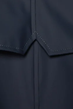 Rains Navy Long Jacket