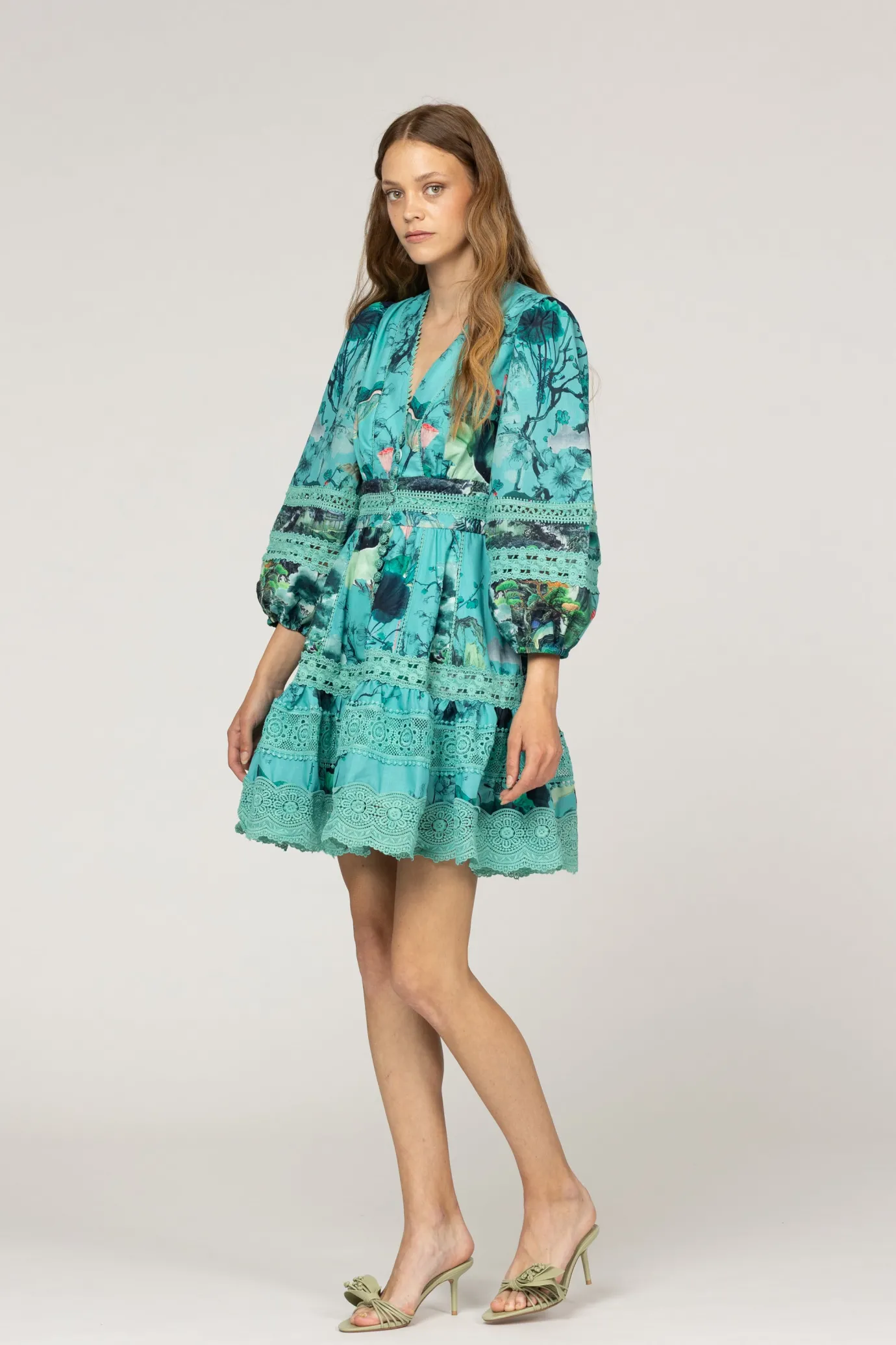 Rapa Floral Bavarian Short Dress