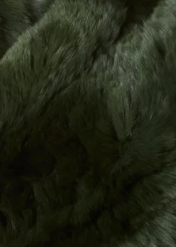 Real Rex Rabbit Fur Twisted Single Snood Khaki