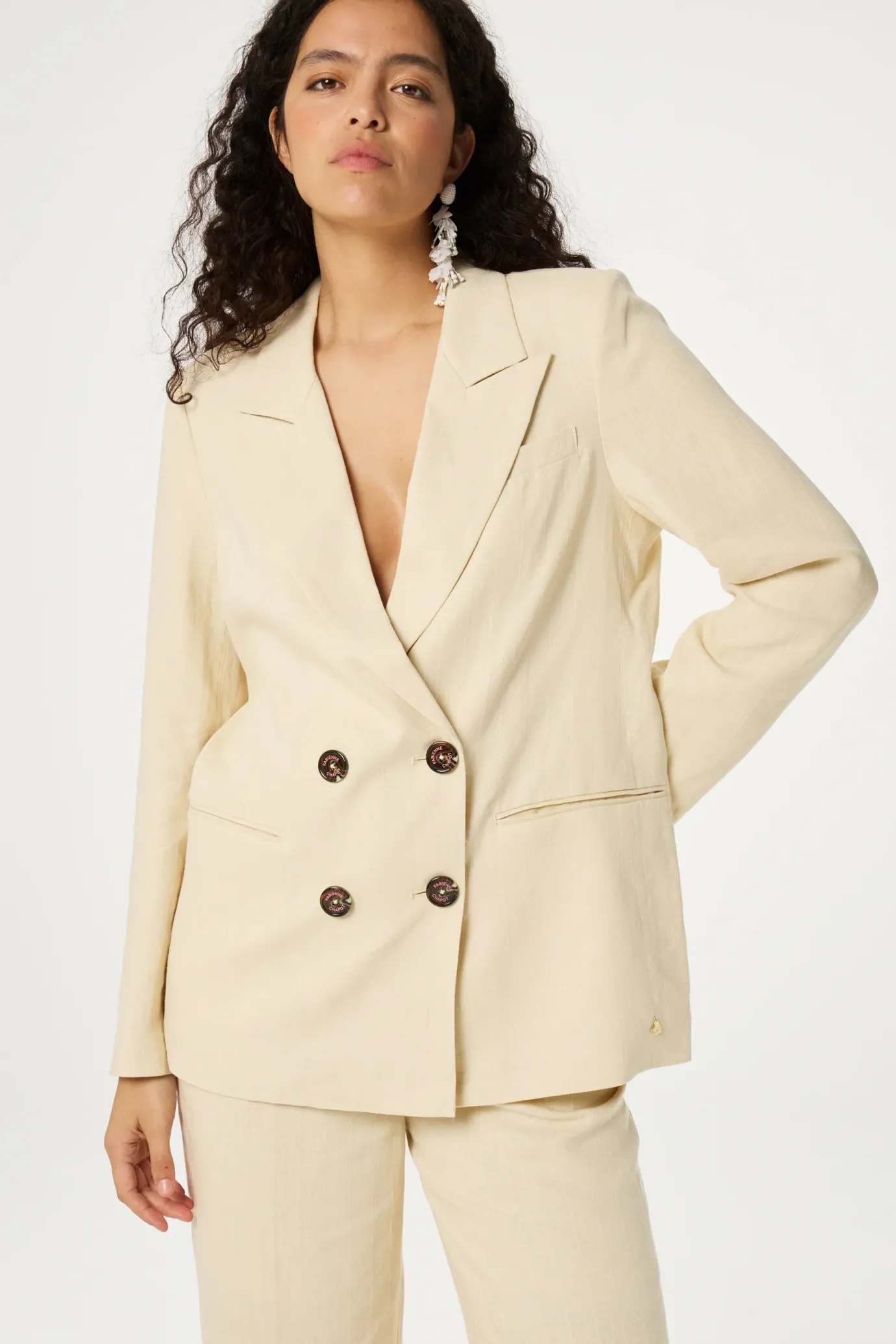 Reggy Latte Double Breasted Blazer