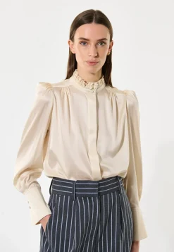 Roberta Antique Blouse with Ruffle
