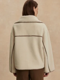 Romane Boxy Sandshell Sherpa Jacket