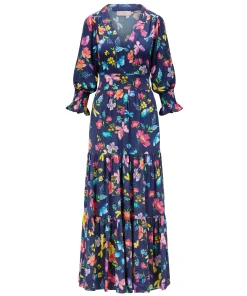 Romy Navy Love Bug Maxi Dress