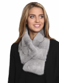Sapphire Mink Muffler Luxury Fur Scarf