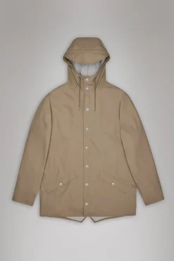 Short Rain Jacket In Beige