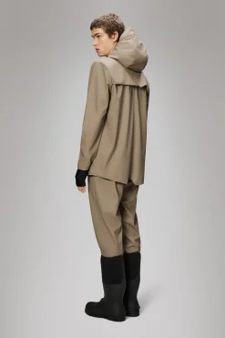 Short Rain Jacket In Beige