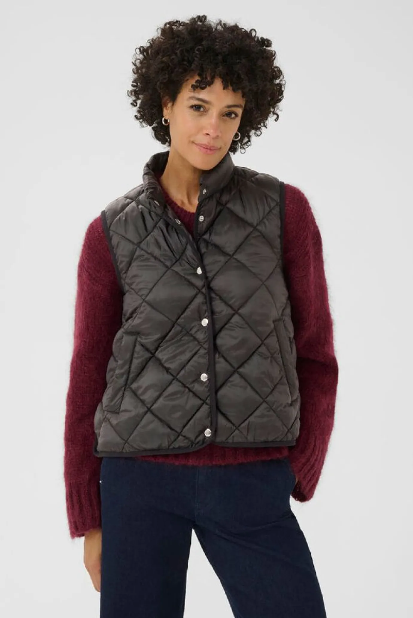 Sidse Black Puffer Gilet