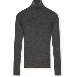 Sierra Merino Expresso Ribbed Polo Neck